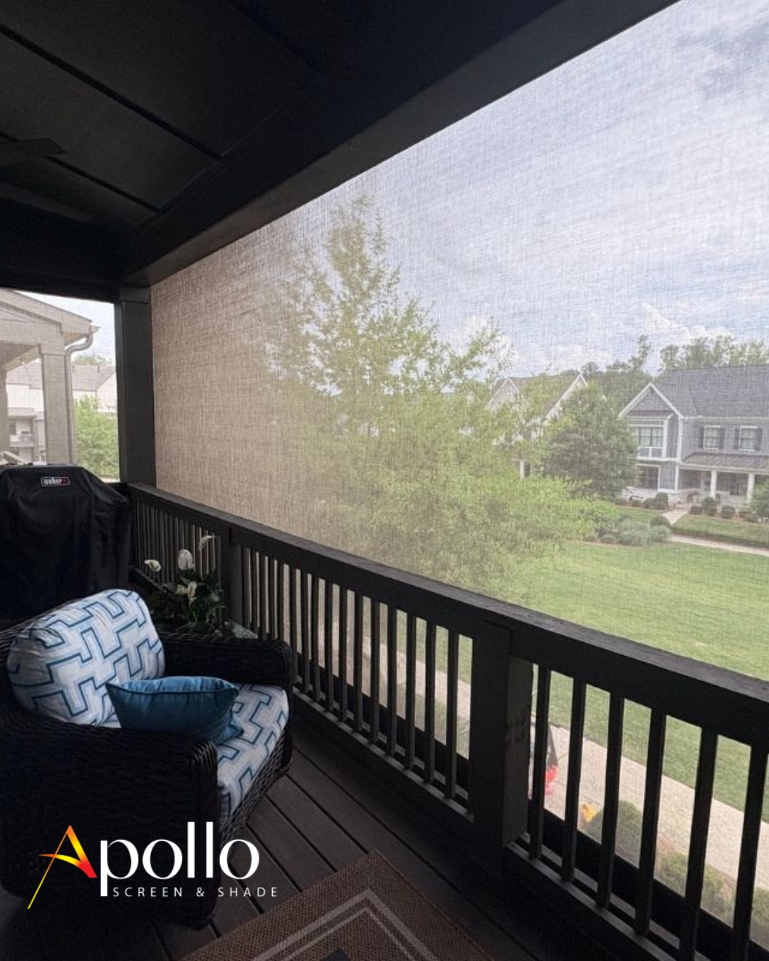Apollo's Patio Power Screen Inside View.